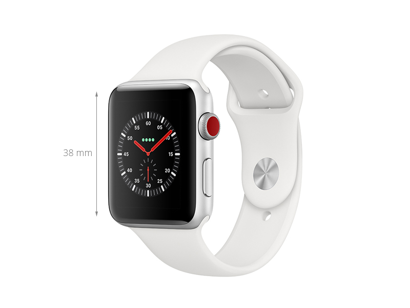 Đồng hồ thông minh Apple Watch S3 LTE 38mm viền nhôm dây cao su