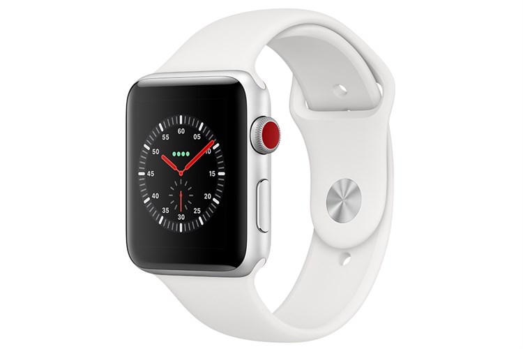 Đồng hồ thông minh Apple Watch S3 LTE 38mm viền nhôm dây cao su Màu Trắng