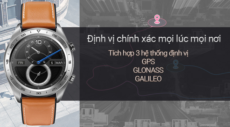 Đồng hồ thông minh Honor Watch Magic 42mm dây da định vị GPS
