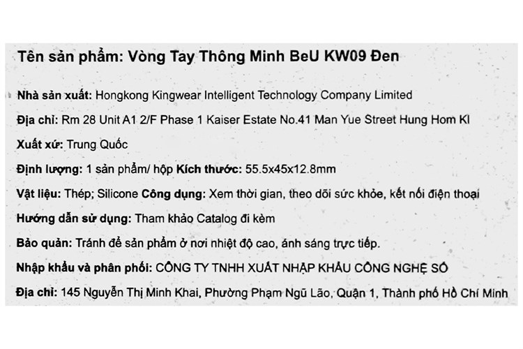 Đồng hồ thông minh BeU Watch KW09