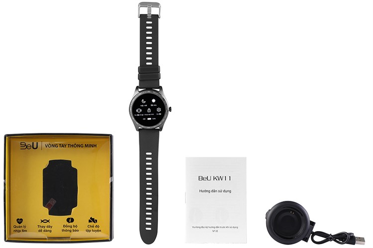 Đồng hồ thông minh BeU Watch KW11 Màu Đen