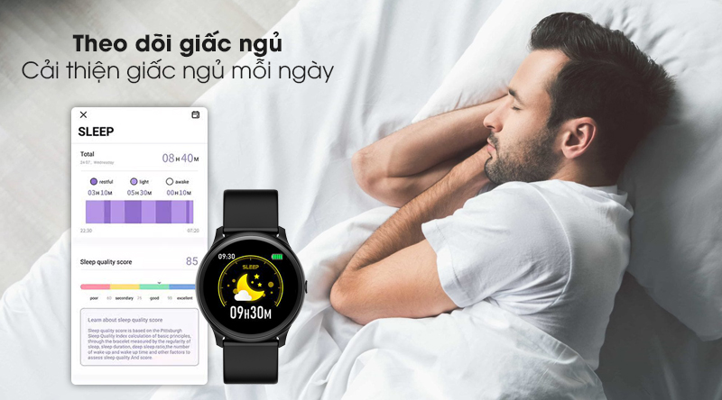 Đồng hồ thông minh BeU Fit KW19 đen