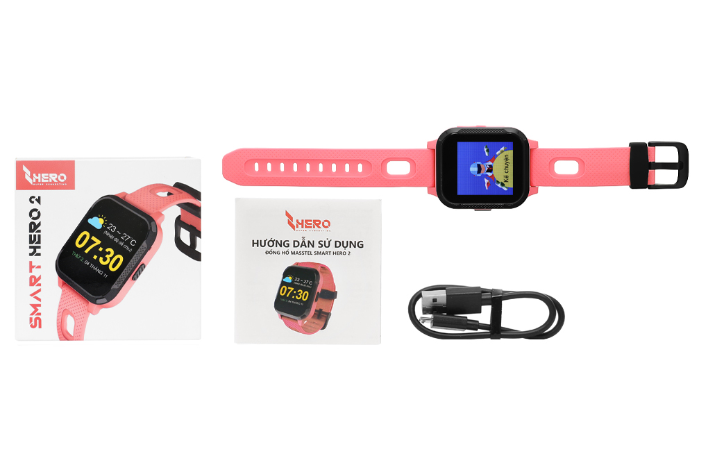 Đồng hồ định vị trẻ em Masstel Smart Hero 2 Màu Hồng