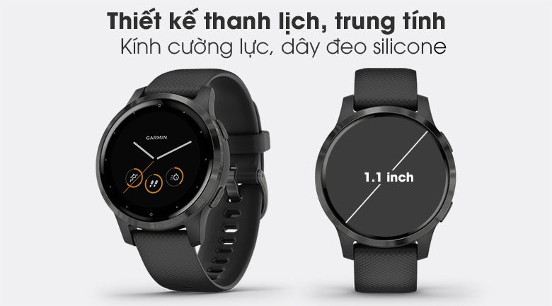 Đồng hồ thông minh Garmin Vivoactive 4S dây silicone - Giá rẻ, có trả góp
