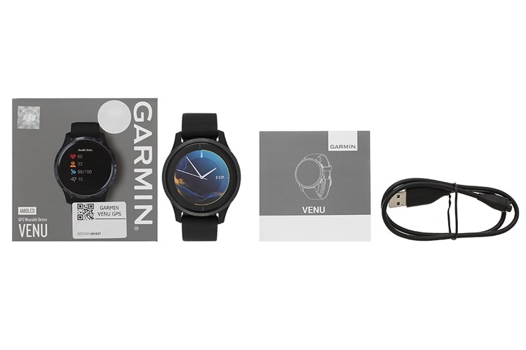 Đồng hồ thông minh Garmin Venu 43.2mm Đen Màu Đen