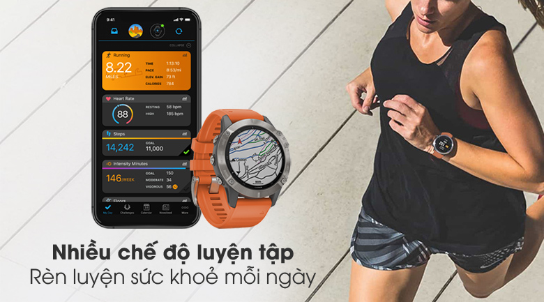 Đồng hồ thông minh Garmin Fenix 6 Pro 47mm Cam
