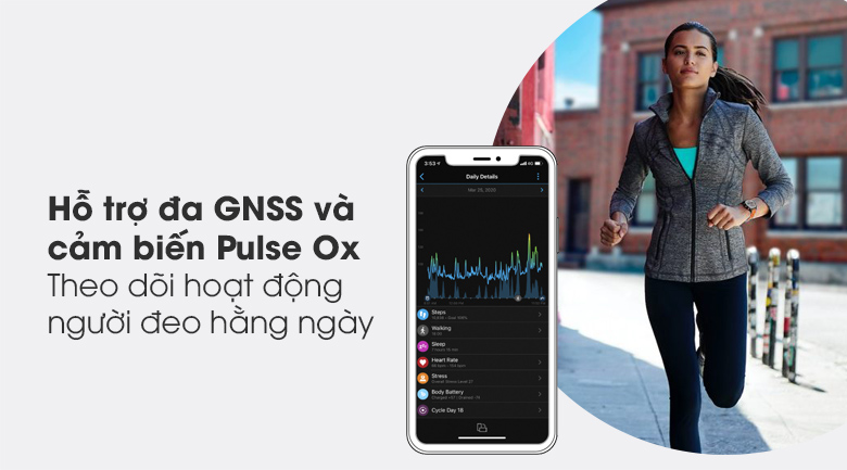 Đồng hồ thông minh Garmin Fenix 6 Pro 47mm Cam