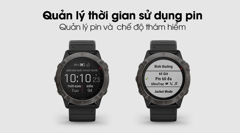 Đồng hồ thông minh Garmin Fenix 6 Sapphire 47mm Đen