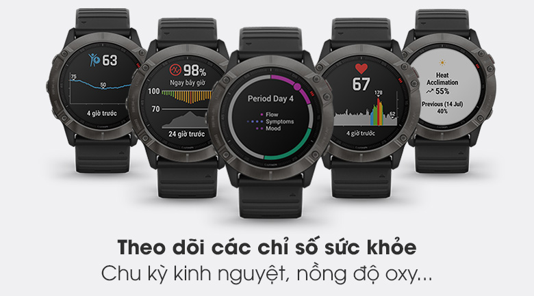 Đồng hồ thông minh Garmin Fenix 6 Sapphire 47mm Đen