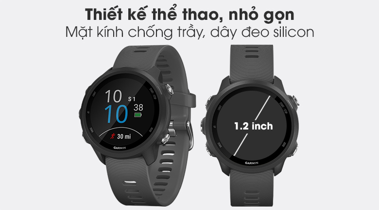 Đồng hồ thông minh Garmin Forerunner 245 mang kiểu dáng nhỏ gọn, trẻ trung