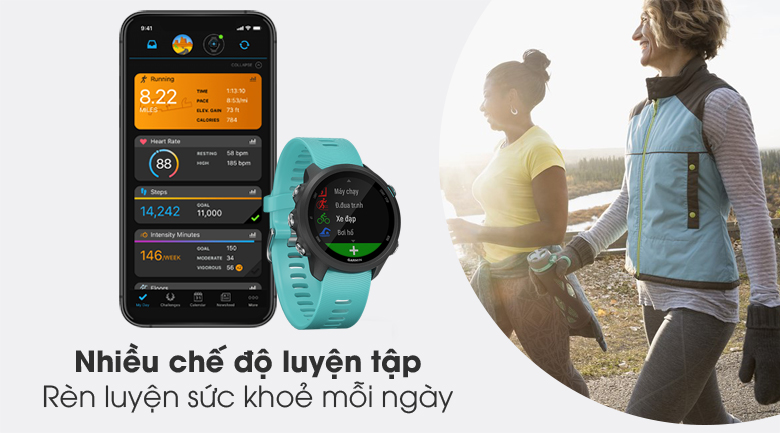 Đồng hồ thông minh Garmin Forerunner 245 Music 42.3mm