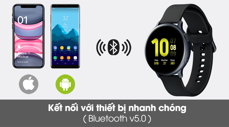 Đồng hồ thông minh Samsung Galaxy Watch Active 2 40mm Đen