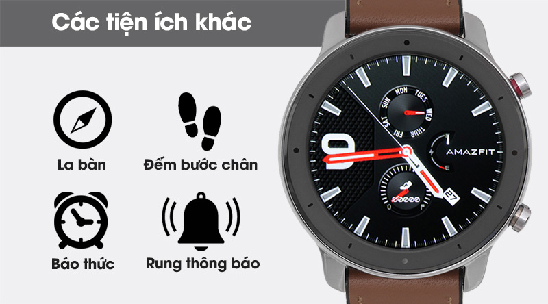 Đồng hồ thông minh Huami Amazfit GTR 47mm dây da