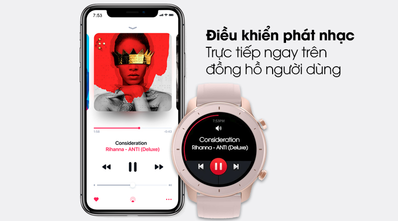 Đồng hồ thông minh Huami Amazfit GTR 42mm hồng