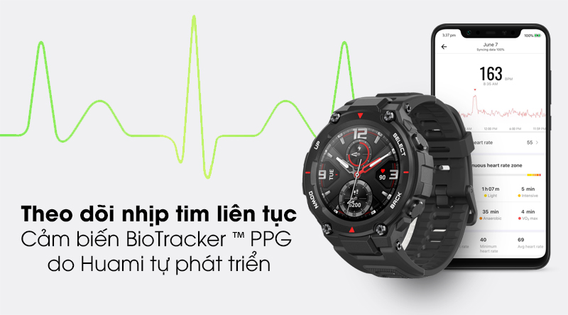 Đồng hồ thông minh Huami Amazfit T-Rex Đen