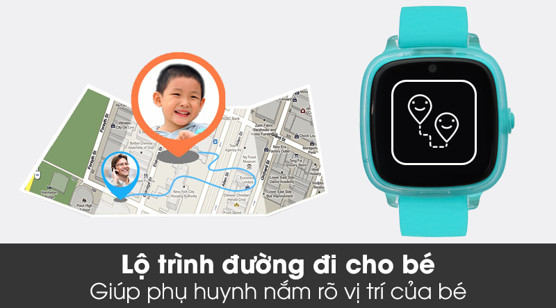 Đồng hồ định vị trẻ em Oaxis MyFirst Fone D2 Xanh