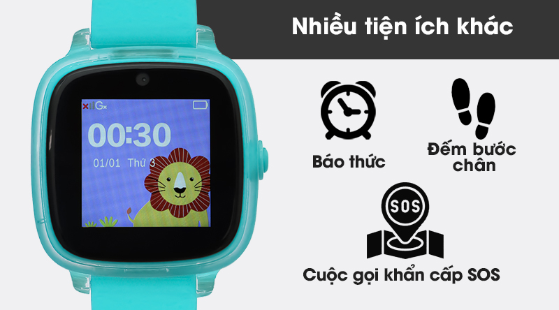Đồng hồ định vị trẻ em Oaxis MyFirst Fone D2 Xanh
