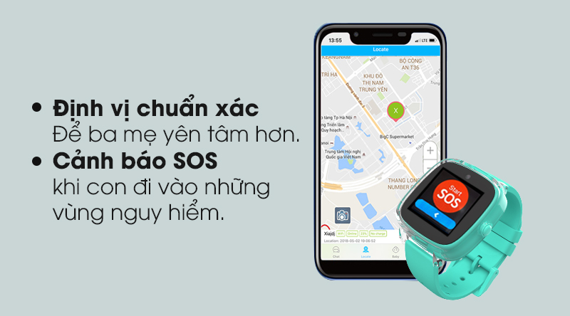 Tính năng định vị chuẩn xác và cảnh báo S.O.S