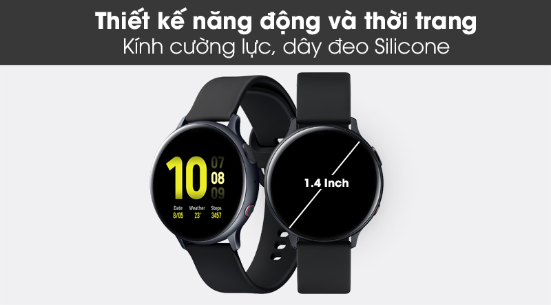 Đồng hồ thông minh Samsung Galaxy Watch Active 2 LTE 44mm viền nhôm dây sillicone với thiết kế năng động, hợp thời trang