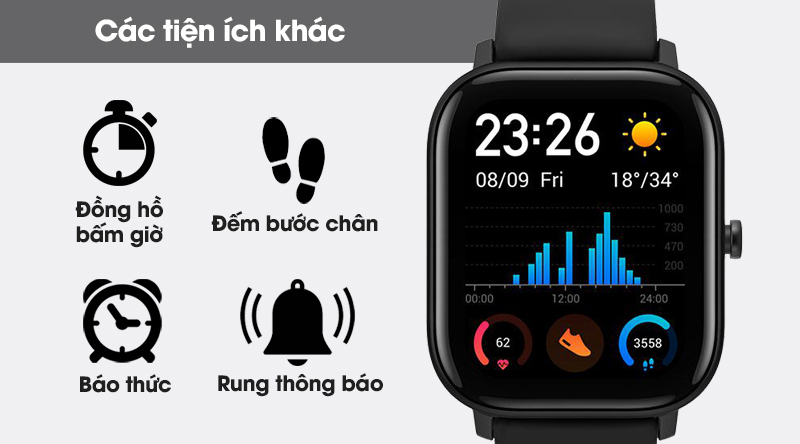 Đồng hồ thông minh Huami Amazfit GTS đen