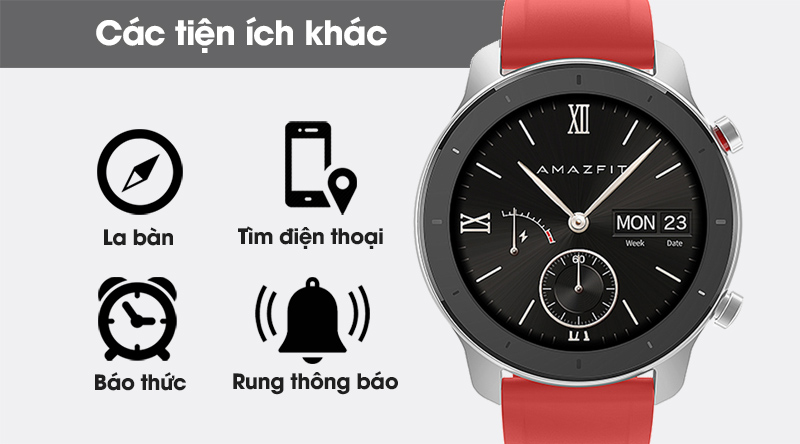 Đồng hồ thông minh Huami Amazfit GTR 42mm đỏ