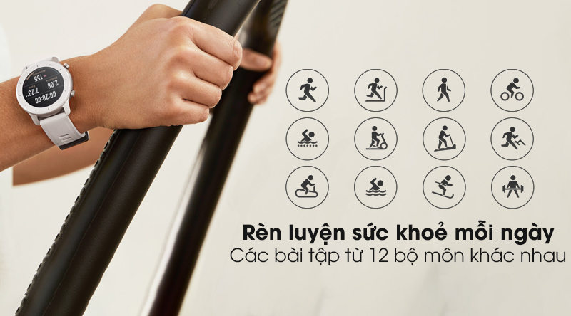 Đồng hồ thông minh Huami Amazfit GTR 42mm trắng