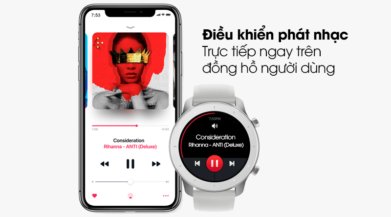 Đồng hồ thông minh Huami Amazfit GTR 42mm trắng