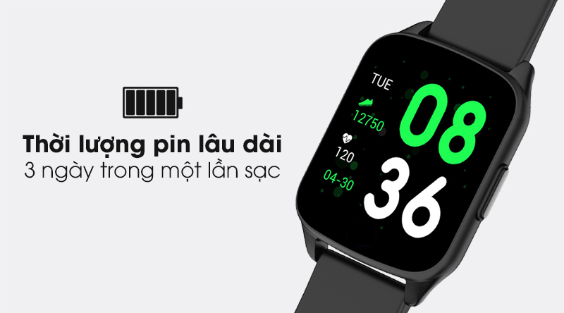 Đồng hồ thông minh BeU Fit KW17 đen trang bị pin dùng được 3 ngày Đồng hồ thông minh BeU Fit KW17 đen trang bị pin dùng được 3 ngày