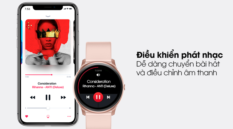 Đồng hồ thông minh BeU Fit KW19 hồng