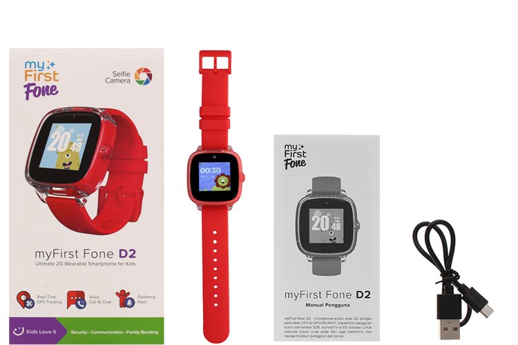 Đồng hồ định vị trẻ em Oaxis MyFirst Fone D2 Đỏ Màu Đỏ