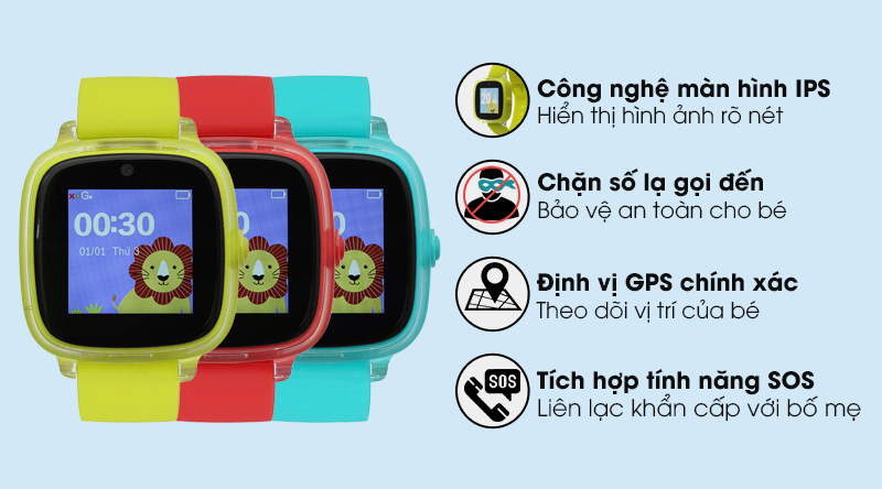 Đồng hồ định vị trẻ em Oaxis MyFirst Fone D2 Vàng