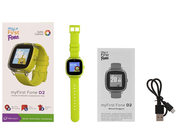 Đồng hồ định vị trẻ em Oaxis MyFirst Fone D2 Vàng Màu Vàng