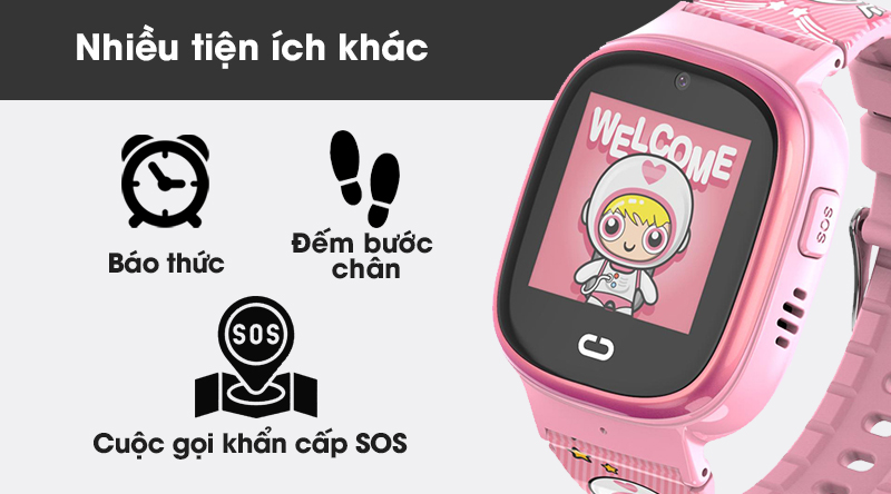 Đồng hồ thông minh trẻ em Kidcare 08S còn có nhiều tính năng khác