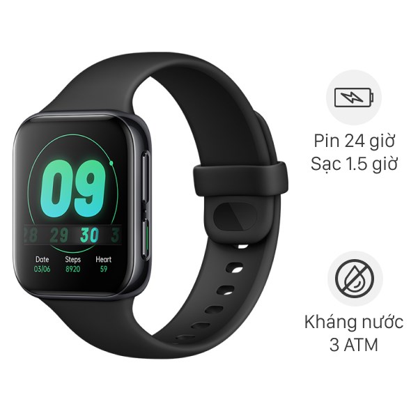 Oppo Watch 41mm dây silicone đen