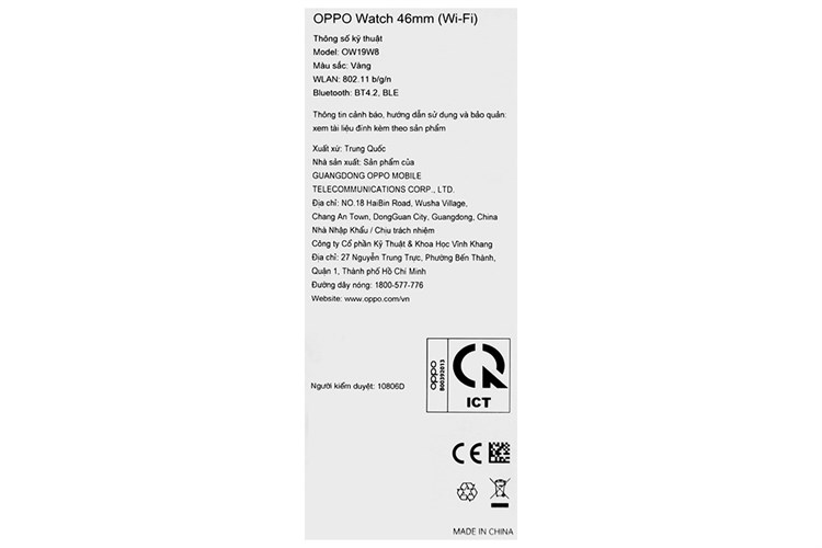 Đồng hồ thông minh Oppo Watch 46mm Vàng Đồng Màu Vàng đồng