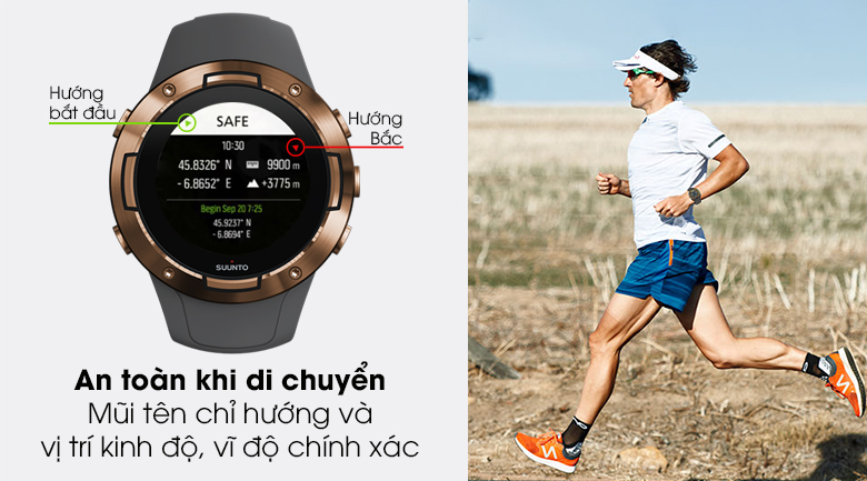 Đồng hồ thông minh Suunto 5 46mm Xám