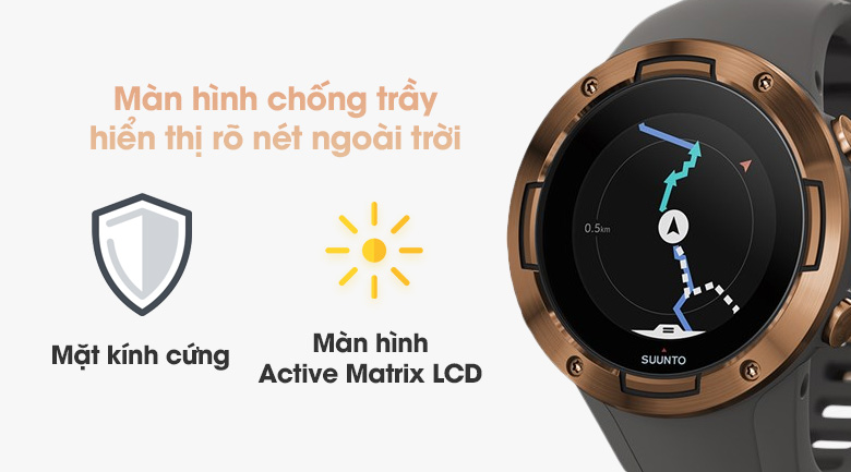 Đồng hồ thông minh Suunto 5 46mm Xám