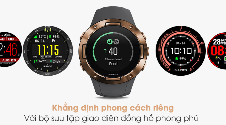 Đồng hồ thông minh Suunto 5 46mm Xám
