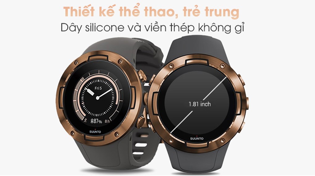 Đồng hồ thông minh Suunto 5 46mm Xám