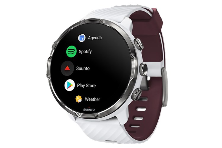 Đồng hồ thông minh Suunto 7 Dây silicon trắng đỏ