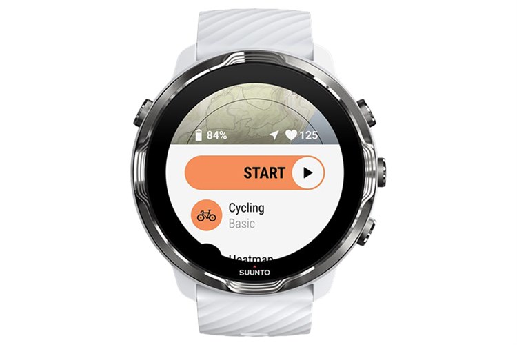 Đồng hồ thông minh Suunto 7 Dây silicon trắng đỏ