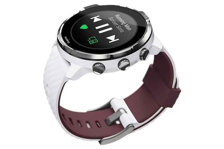 Đồng hồ thông minh Suunto 7 Dây silicon trắng đỏ