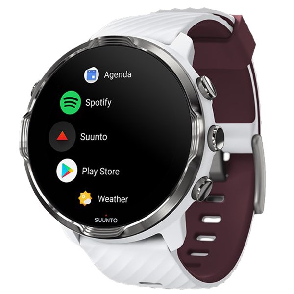 Đồng hồ thông minh Suunto 7 Dây silicon trắng đỏ