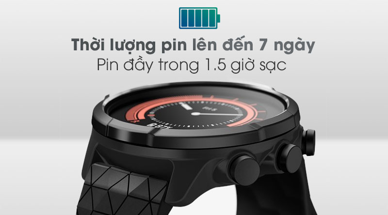 Đồng hồ thông minh Suunto 9 Baro Titanium 50mm Đen