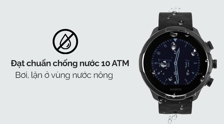 Đồng hồ thông minh Suunto 9 Baro Titanium 50mm Đen