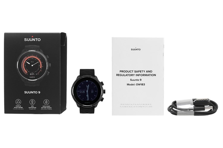 Đồng hồ thông minh Suunto 9 Baro Titanium 50mm Đen Màu Đen