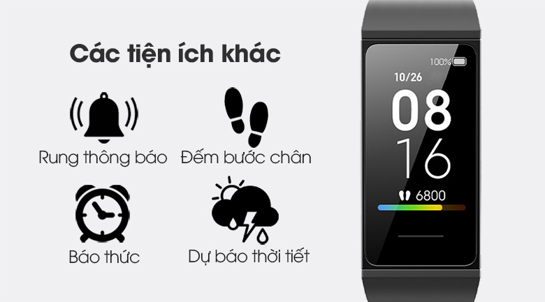 Vòng đeo tay thông minh Mi Band 4C còn rất nhiều tính năng hữu ích khác