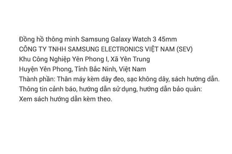Đồng hồ thông minh Samsung Galaxy Watch 3 45mm Đen Màu Đen