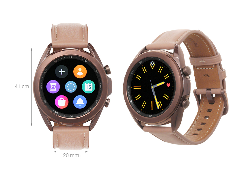 Samsung Galaxy Watch 3 41mm thép vàng dây da hồng