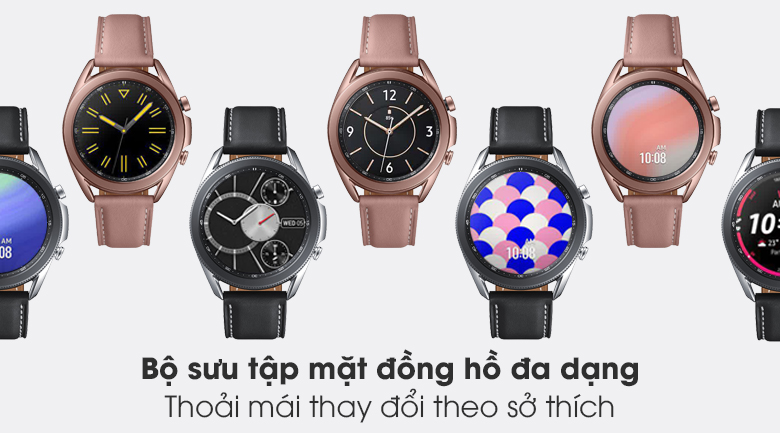 Samsung Galaxy Watch 3 41mm thép vàng dây da hồng